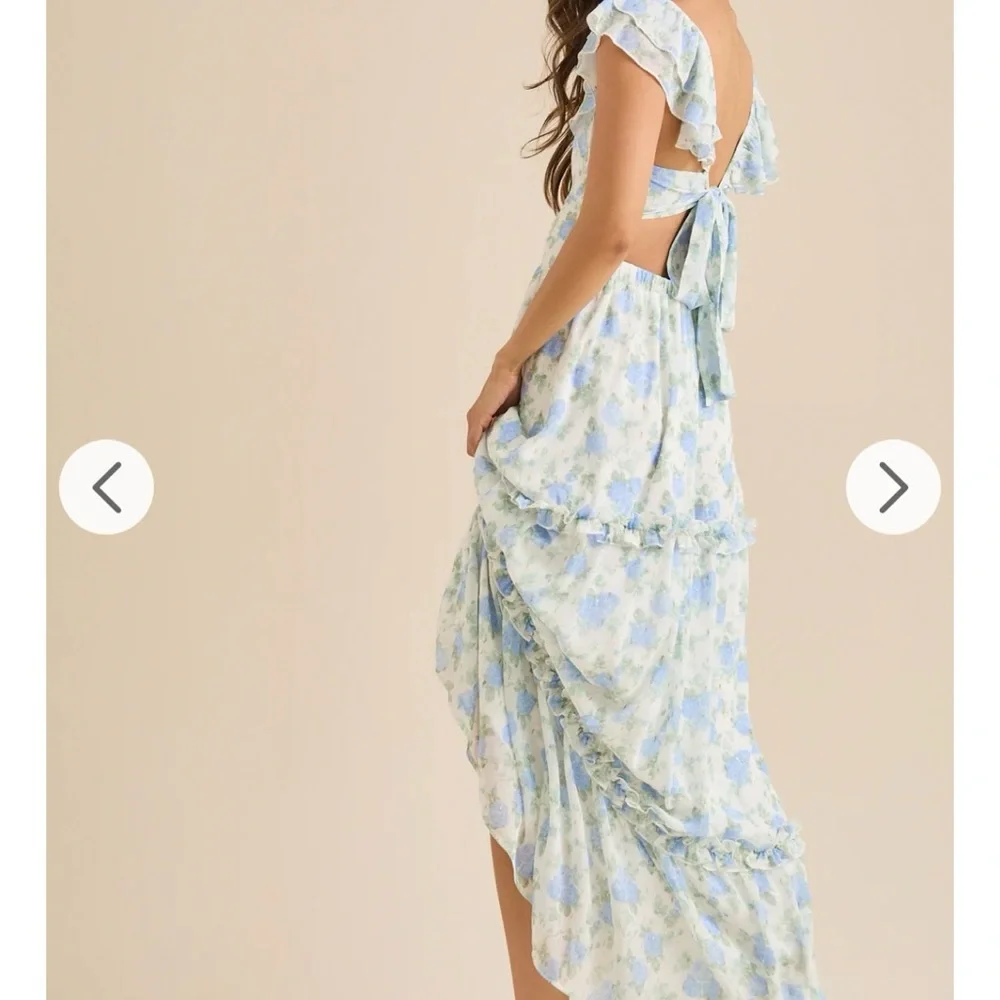 NEW Altar’d State Blue Floral Maxi Dress Size XL Available NWT - Picture 4 of 7
